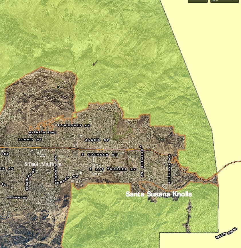 Santa Susana Knolls map